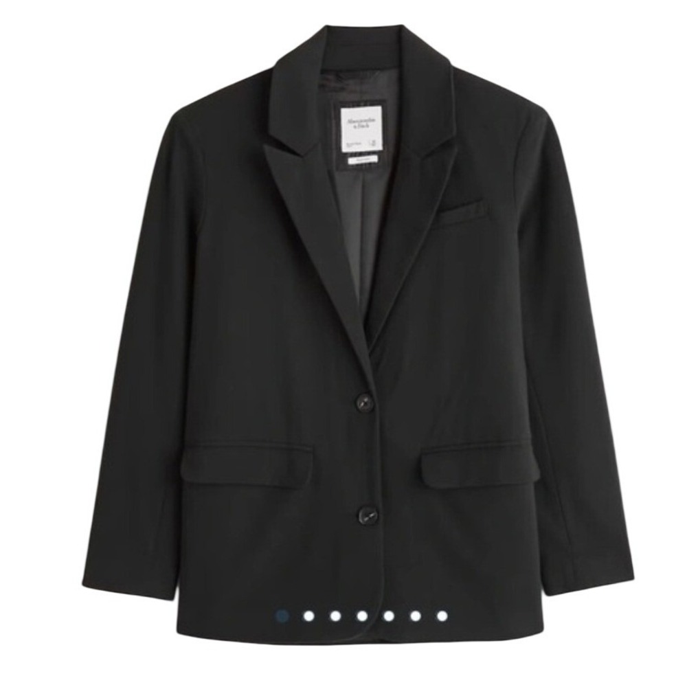 Abercrombie & Fitch Boyfriend Blazer Black Two Button Lined Jacket‎ XSP Petite